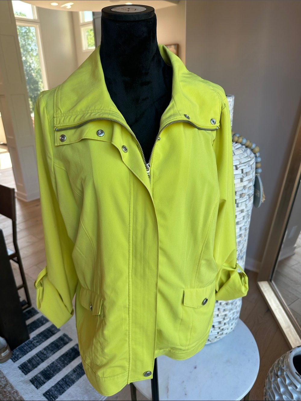 Laura Ashley Neon Lime Utility Jacket